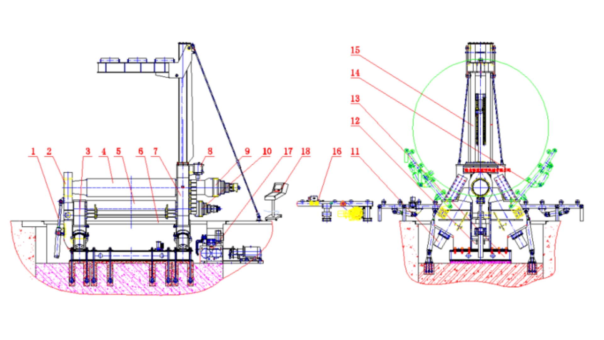 4 roller plate rolling machine structure