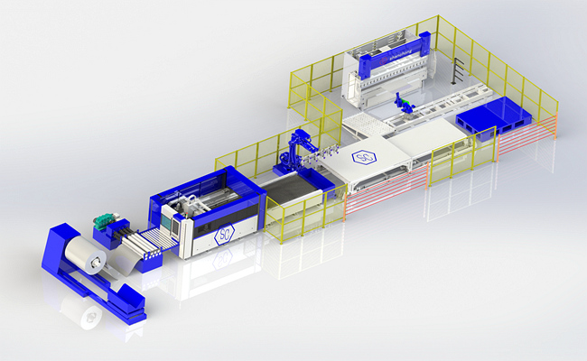 laser cutting automatic production line