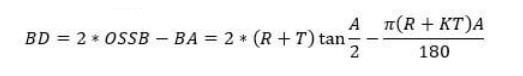 bend deduction formula