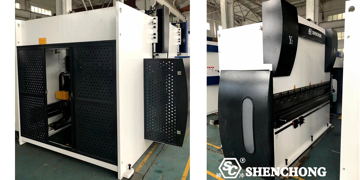 Prensa dobradeira CNC romena WEK-100T2500 6+1 eixos ESA S640 MSD proteção a laser