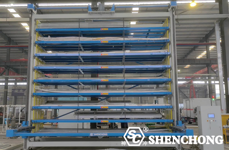 Automatyczny system magazynowy profili aluminiowych 6015 0,6 t 9 warstw