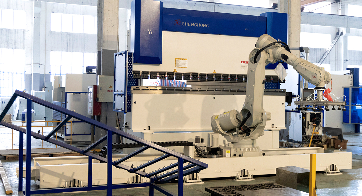 Prensa dobradeira robótica SC WDK 170T 4000 com ABB